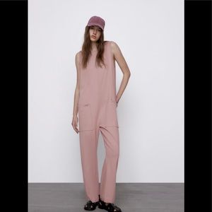 Zara long jumpsuit with pockets